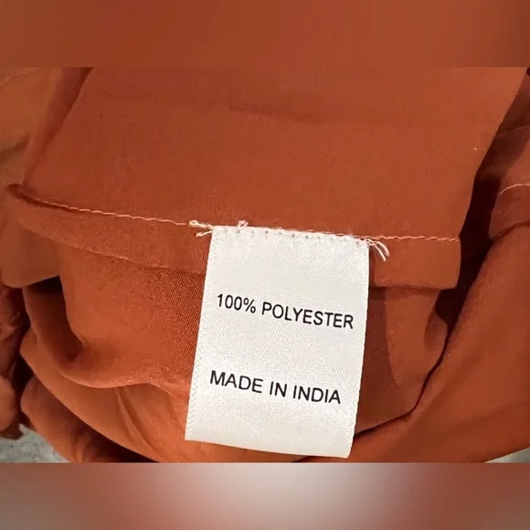 Ivy City Co. Dress NWT S Florence Midi Rust Tulle Sweatheart Smocked Puff Sleeve - Picture 8 of 10